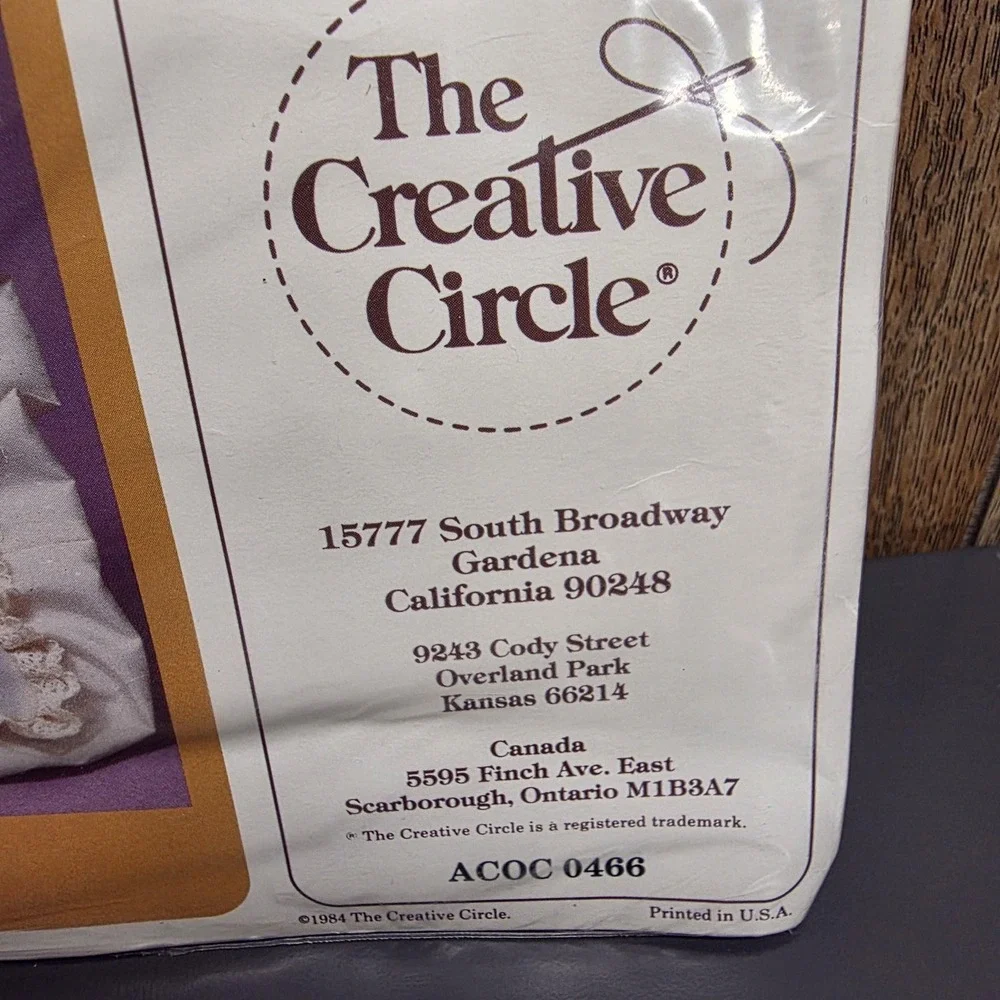 Vintage Creative Circle Springtime Initial Pillow‎ Cross Stitch Kit 0466